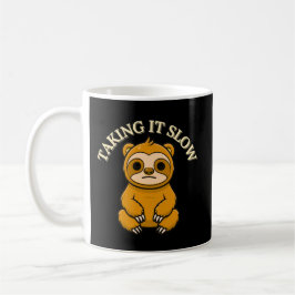Caneca De Café Taking It Slow Calm Sloth Cartoon Coffee