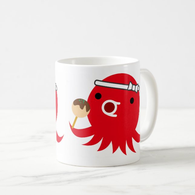 Caneca De Café Takoyaki octopus (Frente Esquerda)