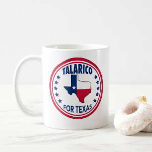 Caneca De Café Talarico para Eleição Vermelho Branco Azul Texas