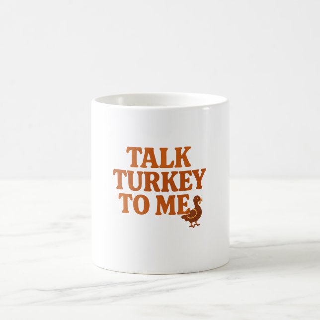 Caneca De Café Talk Turkey To Me – Thanksgiving Mug (Centro)