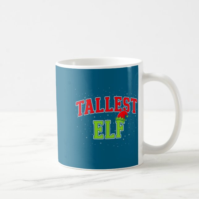 Caneca De Café Tallest Elf Christmas Family Matching Group Xmas  (Direita)