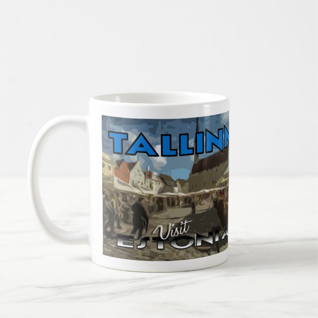 Caneca De Café Tallinn, Estônia, eu amo (Esquerda)