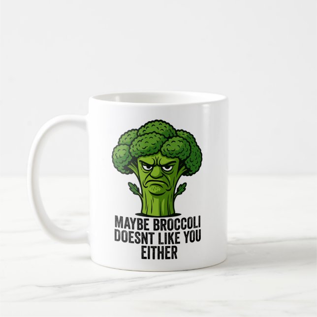 Caneca De Café Talvez Broccoli também não goste de você (Esquerda)