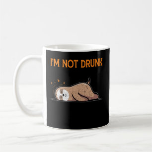 Caneca De Café Talvez Eu Seja Um Lil Sloth Não Sou Bebado De Ter