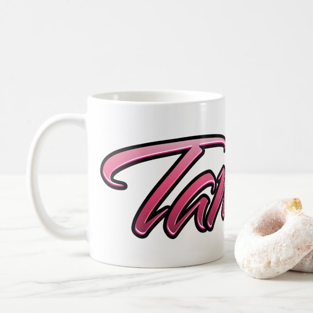 Caneca De Café Tamara faded pink Tasse Teetasse Kaffeetasse (Com Donut)