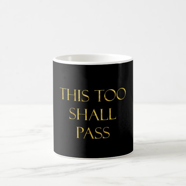 Caneca De Café Também Deve Passar O Dourado Faux Glitter (Centro)