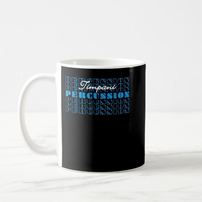 Caneca De Café Tambor Timpani percussionista marchando drumline d (Esquerda)