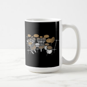Caneca De Café Tambores: Kit do tambor branco: Modelo 3D: Mug De