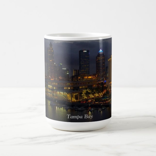 Caneca De Café Tampa Bay Night Skyline (Centro)