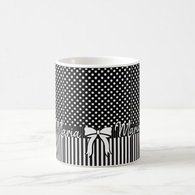 Caneca De Café Tampão Black White Stripe (Centro)