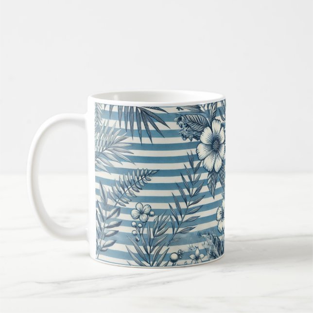 Caneca De Café Tampão de café com Design do Flor (Esquerda)