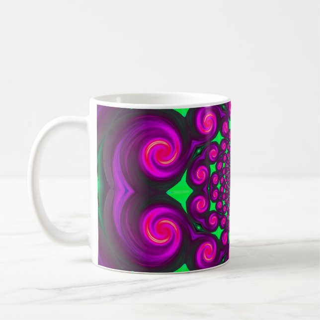 Caneca De Café Tampão de espiral de incêndio roxo (Esquerda)