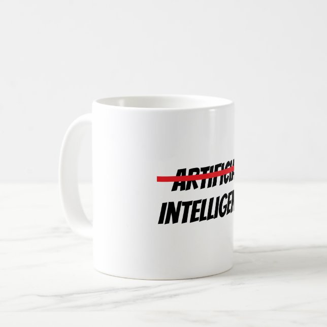 Caneca De Café Tampão de Inteligência Artificial (Frente Esquerda)
