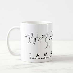Caneca De Café Tams Peptide name mug