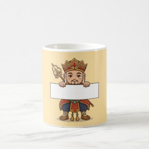 Caneca De Café Tangelo Sanzang Fofo Segurando Placa em Branco
