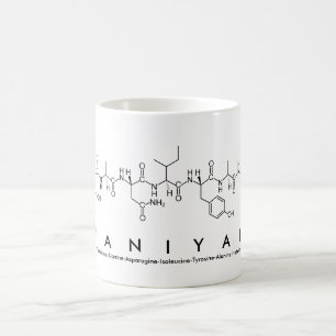 Caneca De Café Taniyah peptide name mug