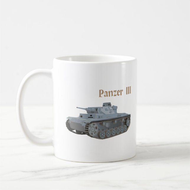 Caneca De Café Tanque de batalha alemão WW2 Panzer III (Esquerda)
