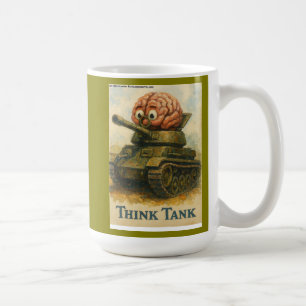 Caneca De Café Tanque de Pensamento Desenho Animado Caprichoso