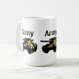 Caneca De Café Tanque do Exército Khaki Verde, Mug de Café