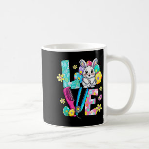 Caneca De Café Tanque engraçado de Páscoa de flores de coelho de
