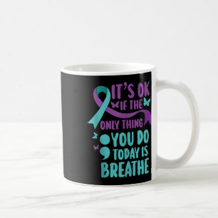Caneca De Café Tanque Roxo e Azul Claro de Conscientização sobre