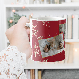 Caneca De Café Tanta Alegria Feliz Foto Da Família De Natal