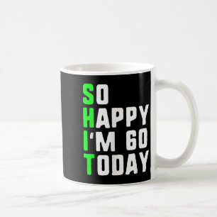 Caneca De Café Tão Feliz Eu Tenho 60 Hoje 60 Anos De Idade Engraç