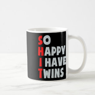 Caneca De Café Tão Feliz Que Tenho Gêmeos Engraçados Gêmeos Paren