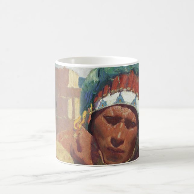 Caneca De Café Taos Indian Holding a Water Jug by Blumenschein (Centro)