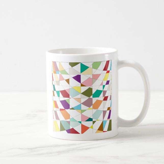 Caneca De Café Tapeçaria com abstrato de cores (Direita)