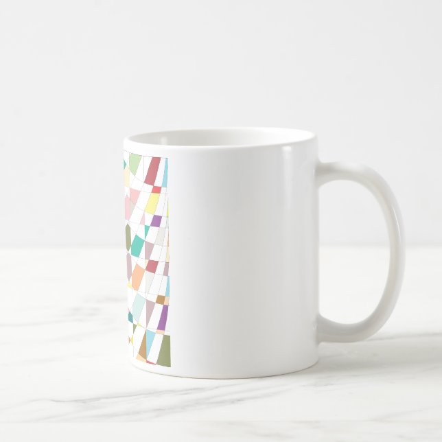 Caneca De Café Tapeçaria com abstrato de cores (Direita)