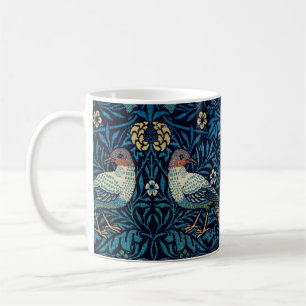 Caneca De Café Tapeçaria Floral Clássica William Morris Blue Bird