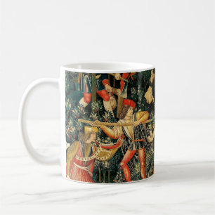 Caneca De Café Tapeçarias do Unicórnio Medieval Clássico Defende 