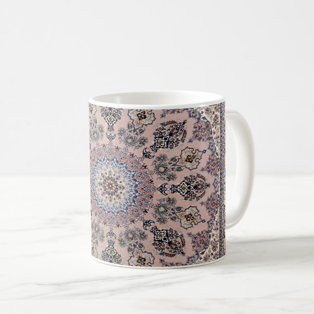 Caneca De Café Tapete Persa Turco Antigo Oriental (Frente Esquerda)