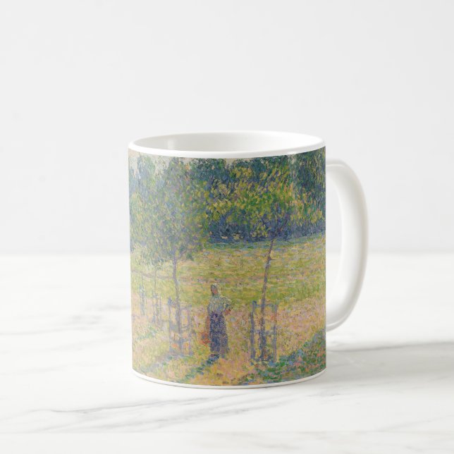 Caneca De Café "Tarde Adiantada em nosso Prado" - Camille Pissarr (Frente Esquerda)