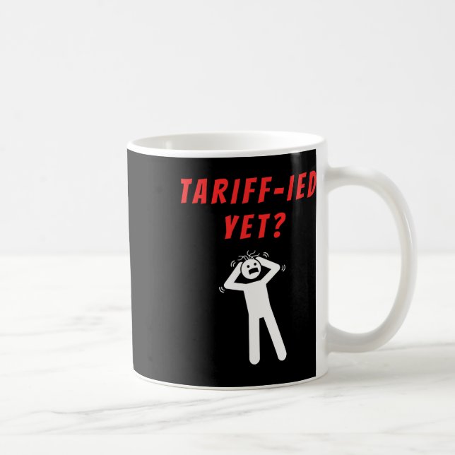 Caneca De Café Tarifa Engraçada-mente Amedrontada Tarifas Anti-tr (Direita)