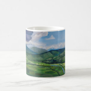Caneca De Café Taro Fields Hanalei Hawaii Oil Painting