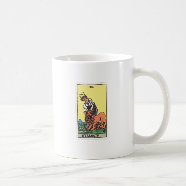 Caneca De Café Tarot a força Strength (Direita)
