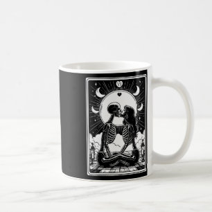 Caneca De Café Tarot Card O Gótico De Esqueleto Dos Amantes Hallo