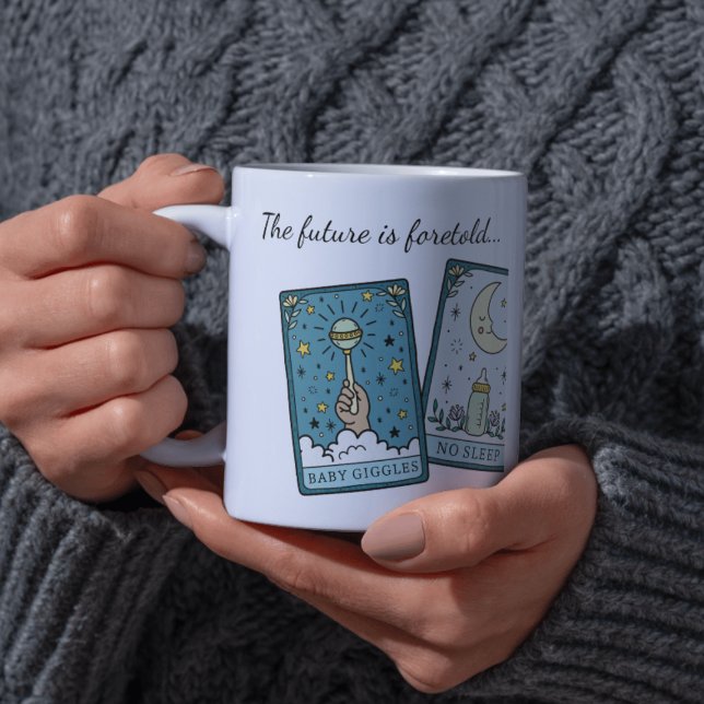 Caneca De Café Tarot Fortune Gravidez Gênero Caneta Neutra (Criador carregado)