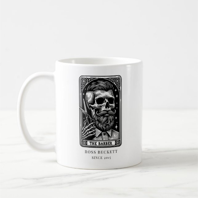 Caneca De Café Tarot Theme Vintage Barber (Esquerda)