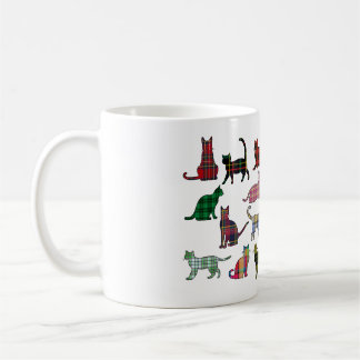 Caneca De Café Tartan cats