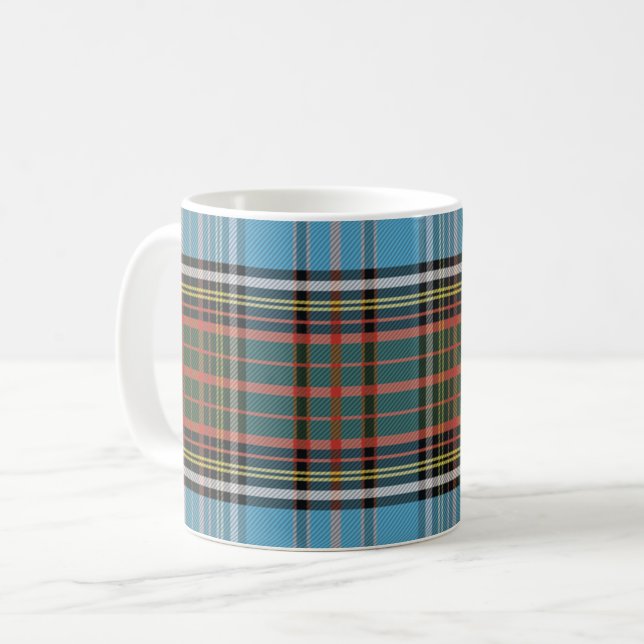 Caneca De Café Tartan Clan Anderson Xadrez (Frente Esquerda)