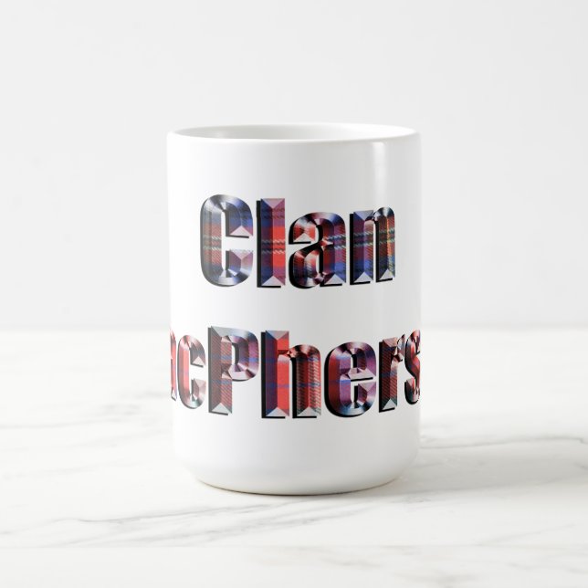 Caneca De Café Tartan Clan Macpherson Name, (Centro)
