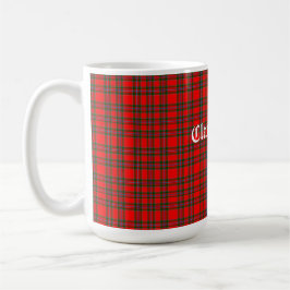 Caneca De Café Tartan da Manteiga do Clã e Texto Personalizado
