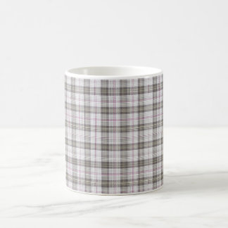 Caneca De Café Tartan de moda cinza
