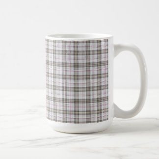 Caneca De Café Tartan de moda cinza