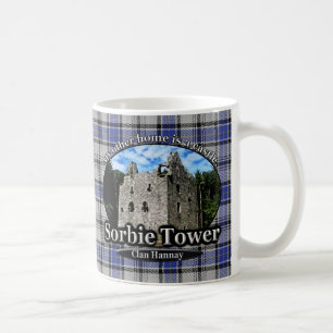Caneca De Café Tartan do castelo da torre de Hannay Sorbie do clã