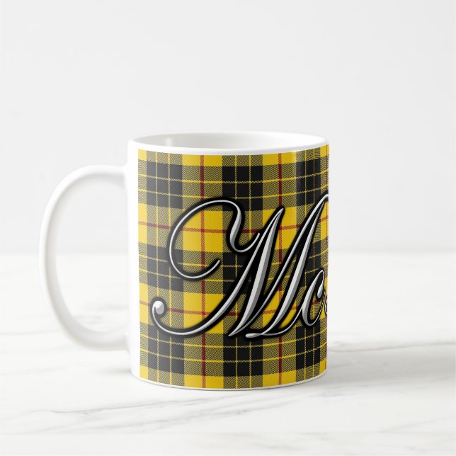 Caneca De Café Tartan do clássico de McLeod MacLeod do clã (Esquerda)