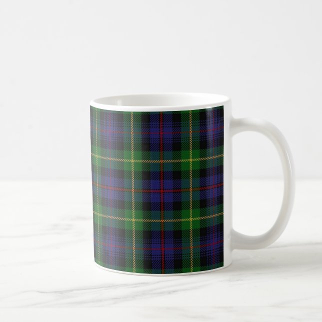 Caneca De Café Tartan escocês de Farquharson do clã (Direita)